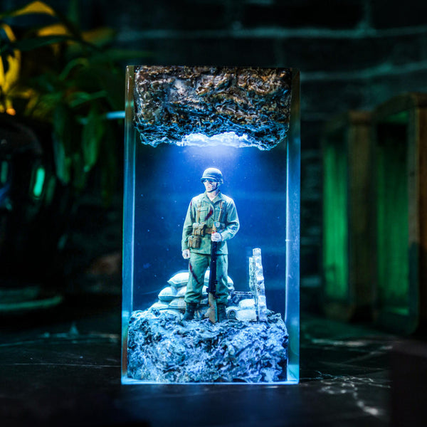 War Soldier Epoxy Lamp