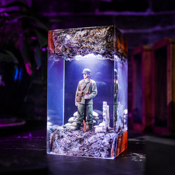 War Soldier Epoxy Lamp