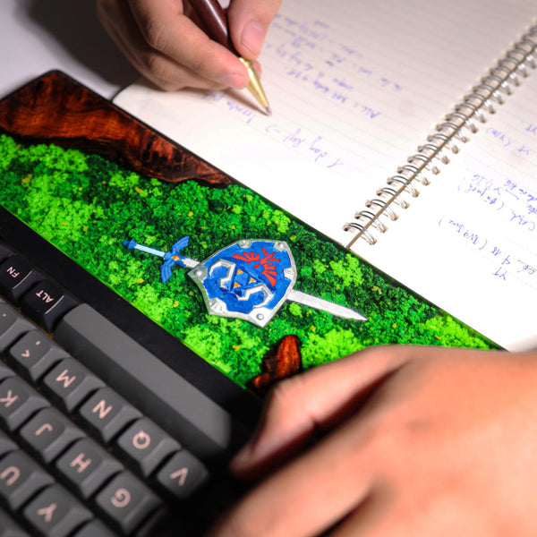 Zelda Hylian Shield and Master Sword Wrist Rest
