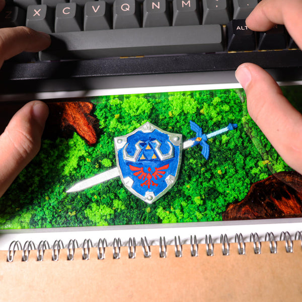 Zelda Hylian Shield and Master Sword Wrist Rest