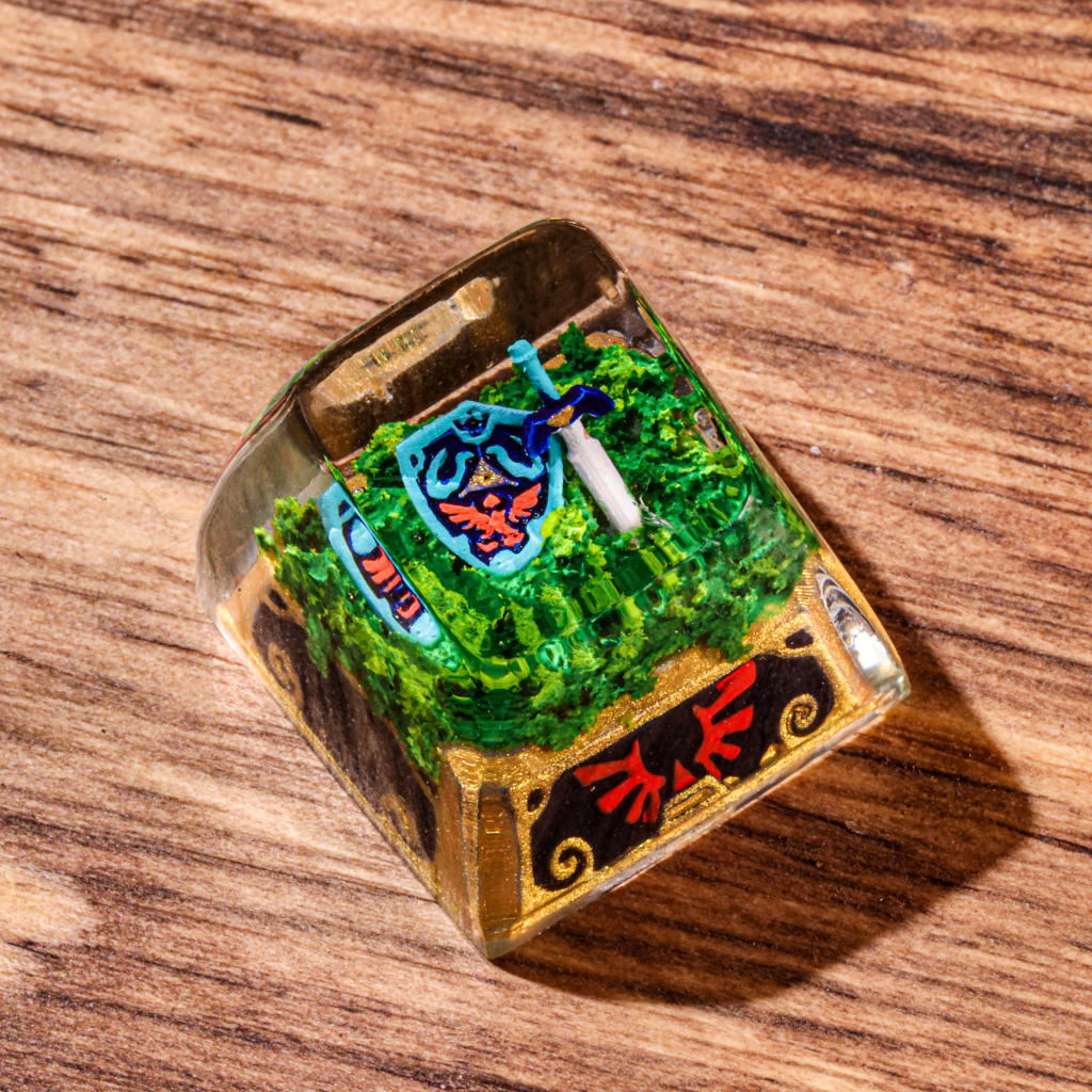 Zelda Hylian Shield and Master Sword Shift/Enter Keycap