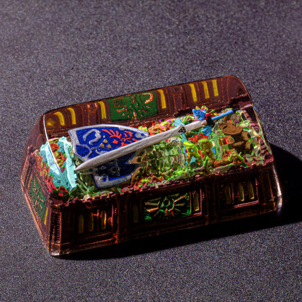 Zelda Hylian Shield and Master Sword Shift/Enter Keycap