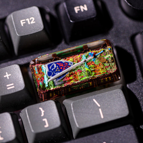 Zelda Hylian Shield and Master Sword Shift/Enter Keycap