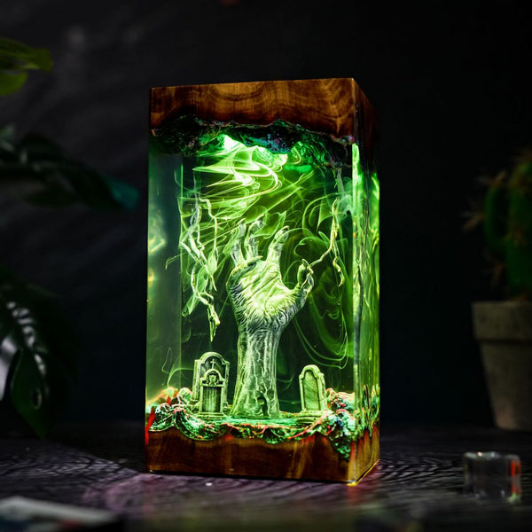 Zombie Hand from Graveyard Halloween Lamp