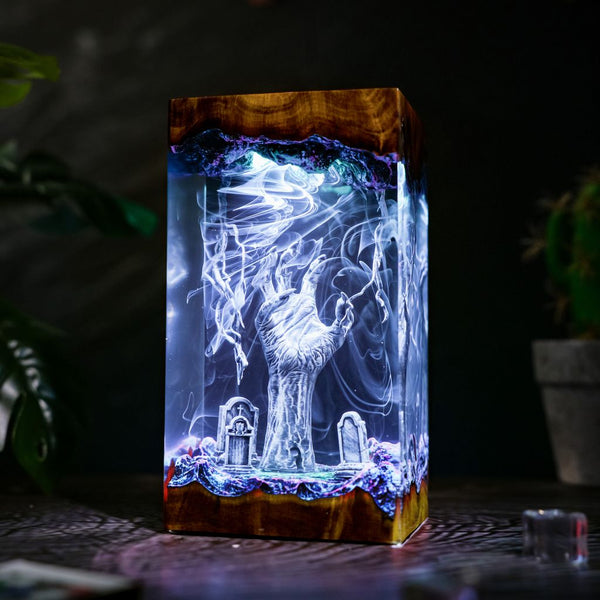Zombie Hand from Graveyard Halloween Lamp