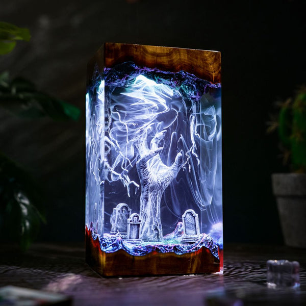 Zombie Hand from Graveyard Halloween Lamp