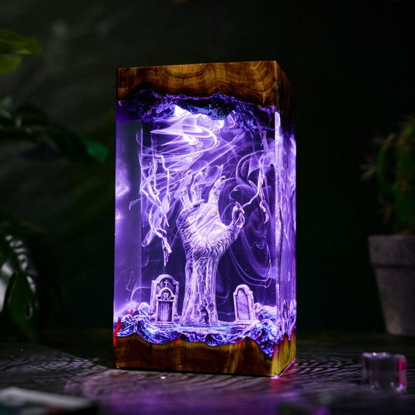 Zombie Hand from Graveyard Halloween Lamp