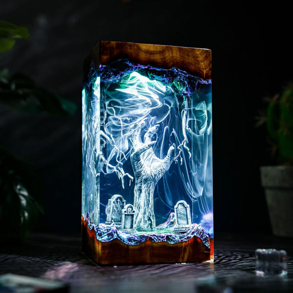 Zombie Hand from Graveyard Halloween Lamp