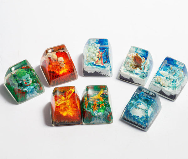 Custom Pokemon artisan keycaps