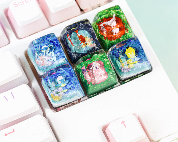 Custom Pokemon artisan keycaps