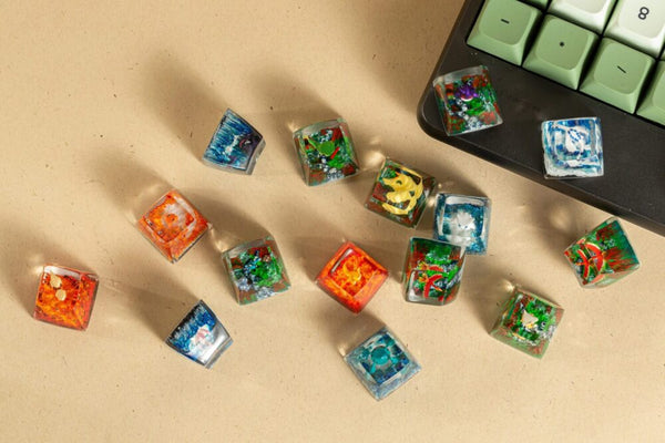 Custom Pokemon artisan keycaps