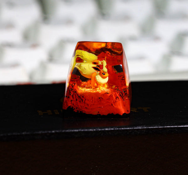 Flareon Pokemon artisan keycap