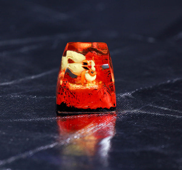 Flareon Pokemon artisan keycap