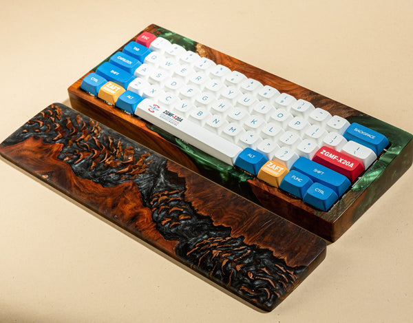 Black Resin and Wood wrist rest