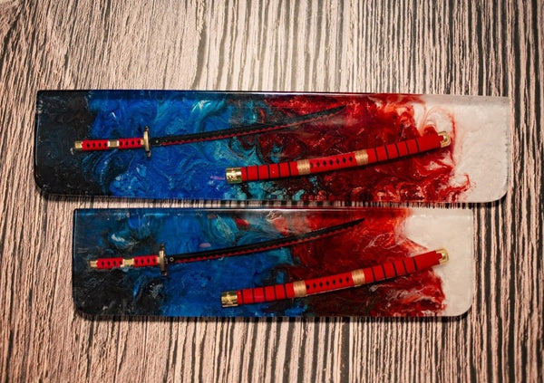 Red Katana Resin Wrist Rest