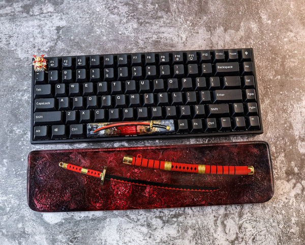 Red Katana Resin Wrist Rest