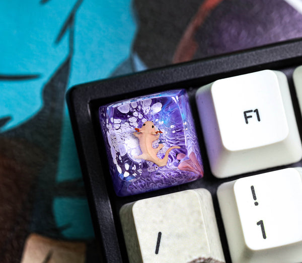 Axolotl artisan keycap