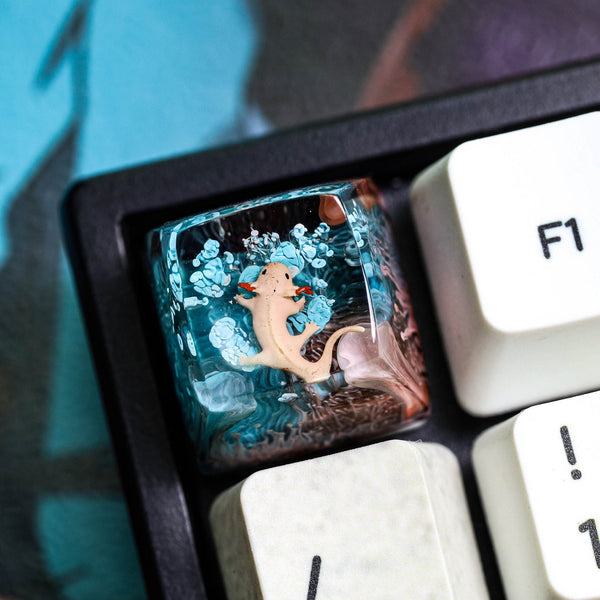 Axolotl artisan keycap