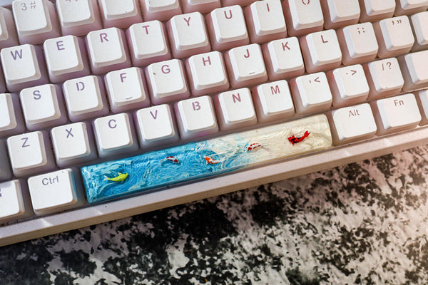 Skyblue Koi Artisan Keycap