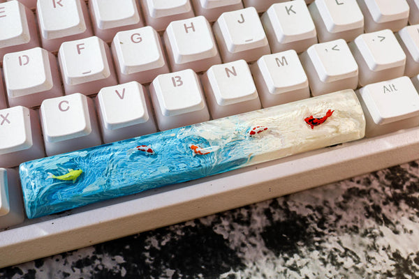 Skyblue Koi Artisan Keycap