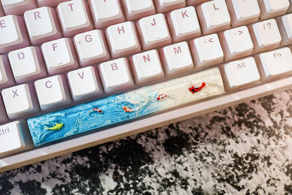 Skyblue Koi Artisan Keycap