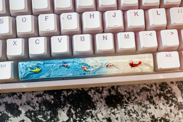 Skyblue Koi Artisan Keycap