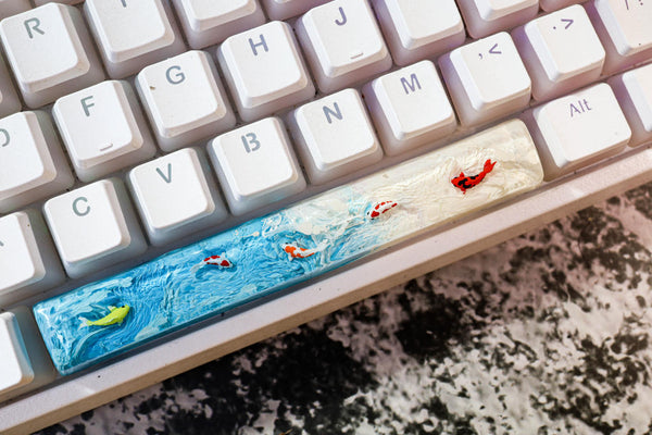 Skyblue Koi Artisan Keycap