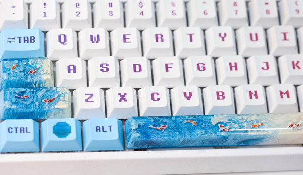 Skyblue Koi Artisan Keycap