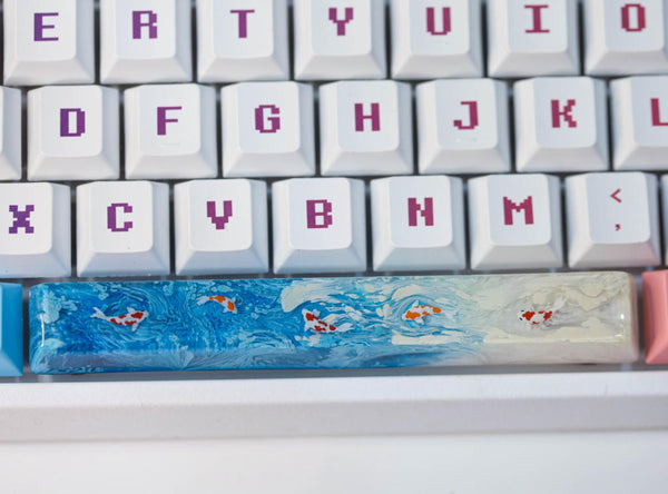 Skyblue Koi Artisan Keycap