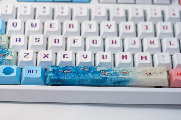 Skyblue Koi Artisan Keycap