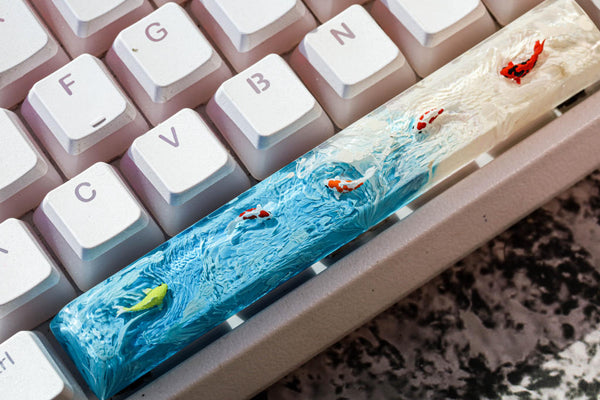 Skyblue Koi Artisan Keycap