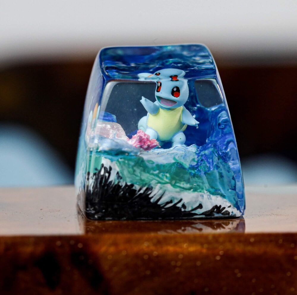 Squirtle Pokemon Artisan Keycap